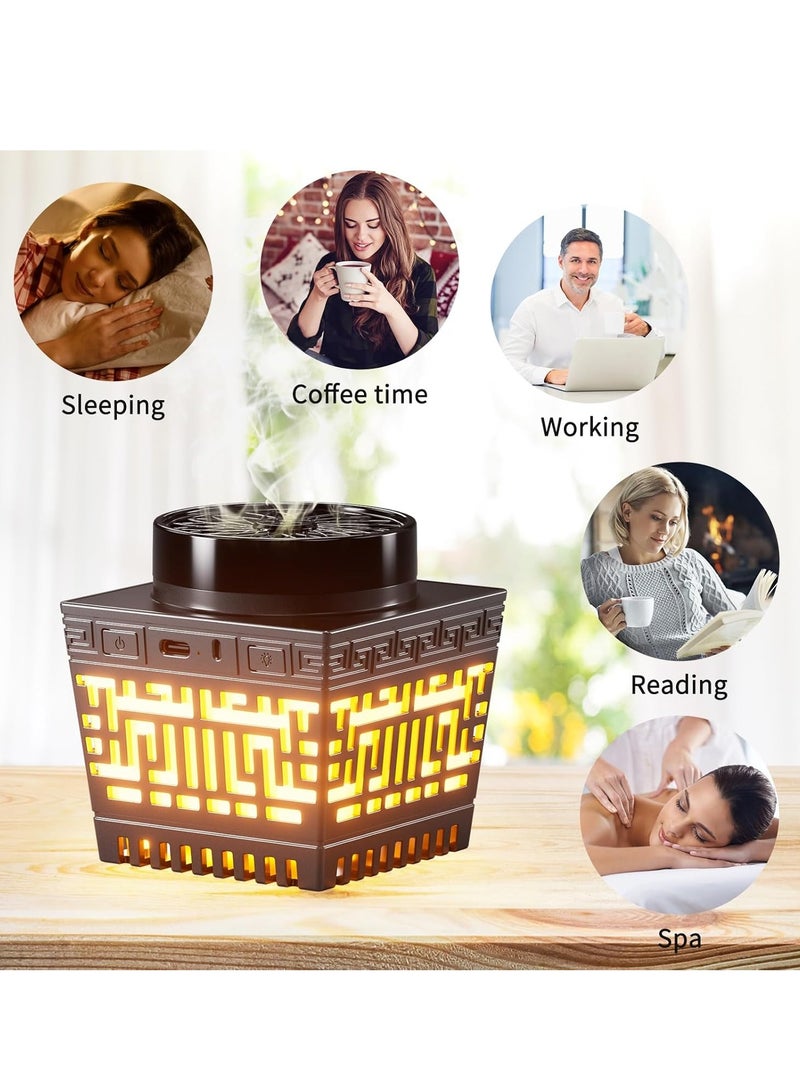 BORTONY Bakhoor with Quran Speaker, Remote Control with 114 Quran Chapters Bluetooth Speaker Mini Incense Burner Bakhoor with Multicolor Changing Night Light MP3 Music Player with 18 Reciters 17 Translations - Image 2